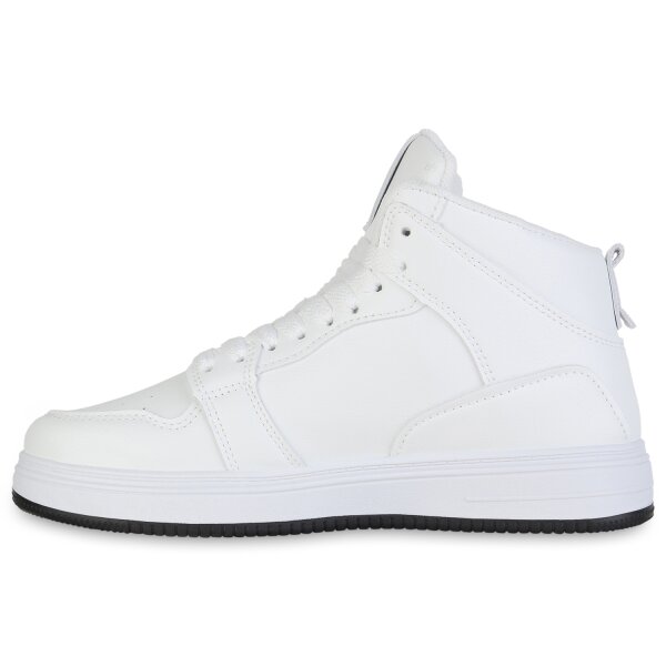 Stiefelparadies Damen Sneaker high in Weiss Blitzverkäufe