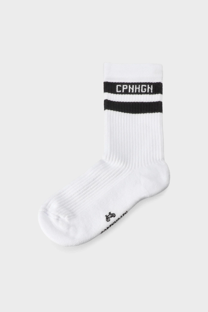 Studio Copenhagen CPH SOCKS 3 cotton blend white/black Großer Ausverkauf