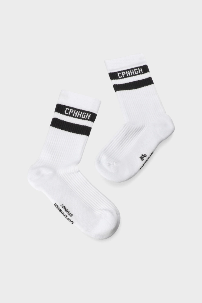 Studio Copenhagen CPH SOCKS 3 cotton blend white/black Großer Ausverkauf