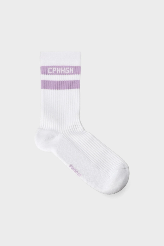 Studio Copenhagen CPH SOCKS 3 cotton blend white/lavender Begrenztes Angebot