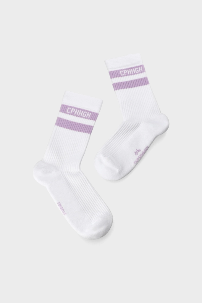 Studio Copenhagen CPH SOCKS 3 cotton blend white/lavender Begrenztes Angebot