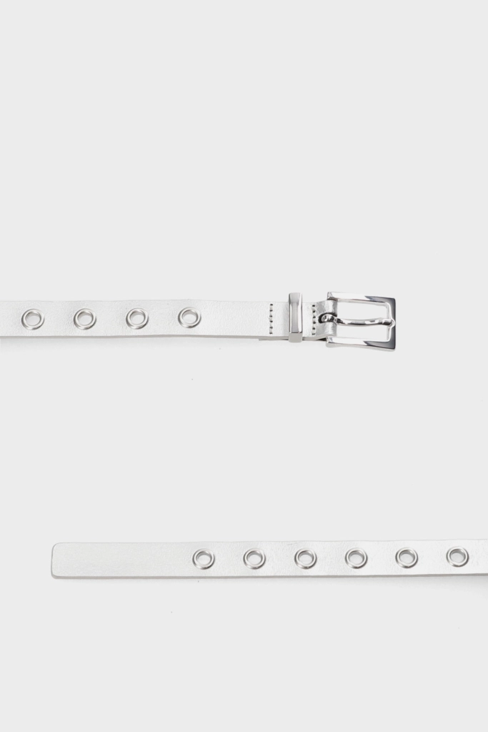 Studio Copenhagen CPH BELT 1 leather silver Online Shopping