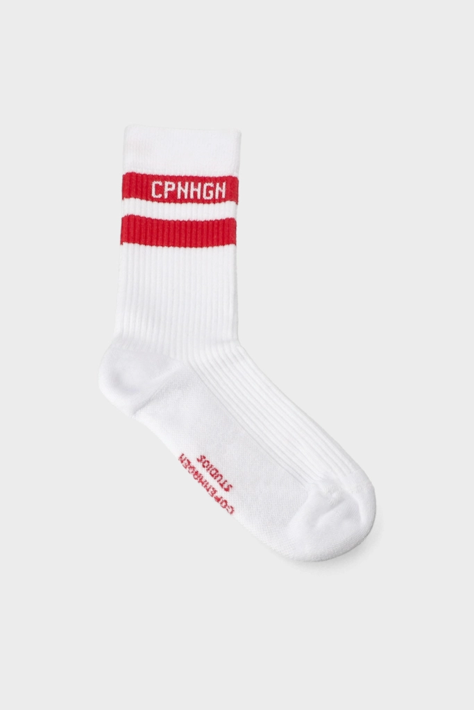 Studio Copenhagen CPH SOCKS 3 cotton blend white/red Muttertagsangebot