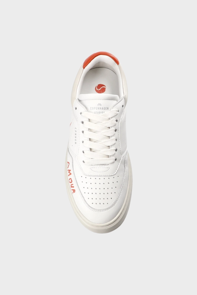 Studio Copenhagen CPH PARIS leather white/orange Große Rabatte