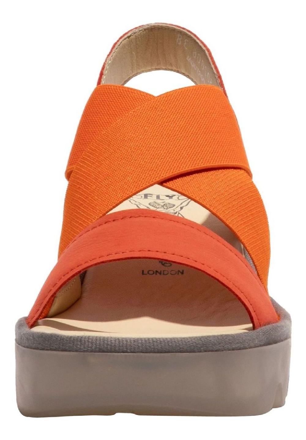 Fly London Leder/Textil Sandalen Super Sparpreis