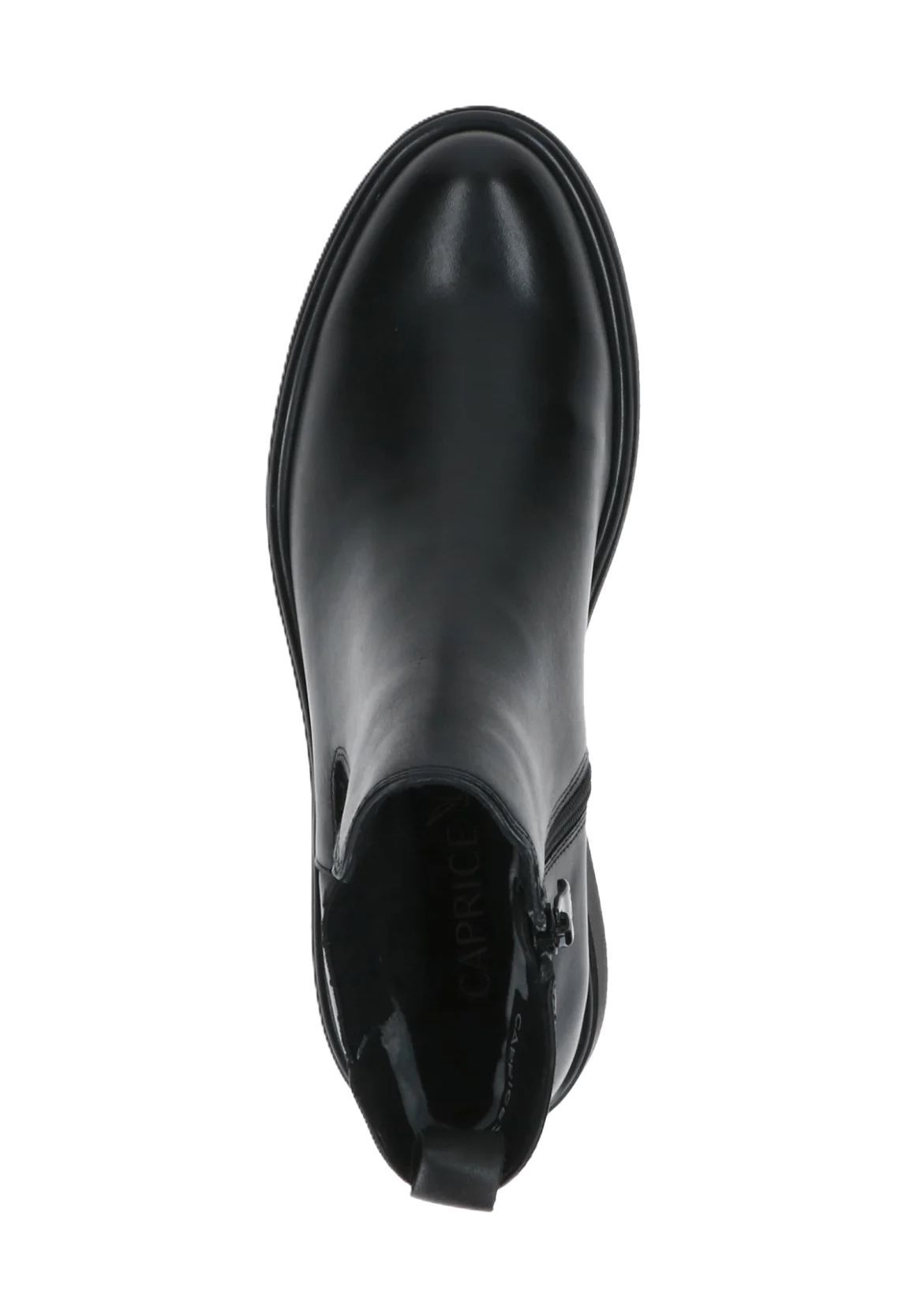 Caprice Chelsea Boots Leder Blockabsatz für Damen Clearance-Verkauf