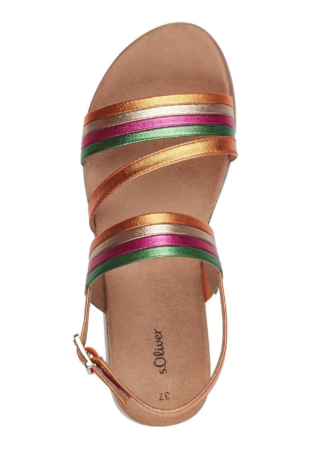 s.Oliver Lederimitat Sandalen Osterangebot