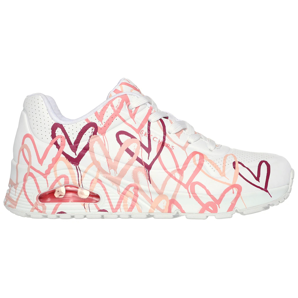 Skechers Wedgesneaker »UNO-SPREAD THE LOVE« Freizeitschuh Halbschuh Schnürschuh mit coolem Graffiti-Print Bis zu 60% Rabatt
