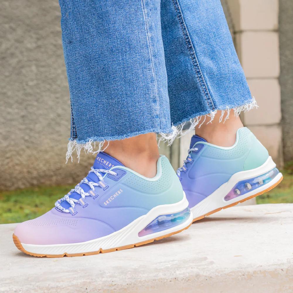 Skechers Sneaker »UNO 2 OMBRE AWAY« in leuchtender Farbkombi Freizeitschuh Halbschuh Schnürschuh online kaufen Nur für heute