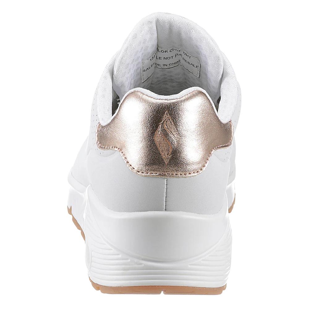 Skechers Slip-On Sneaker »UNO SHIMMER AWAY« Slipper Freizeitschuh Plateausneaker mit modischem Keilabsatz ▷ für 2025