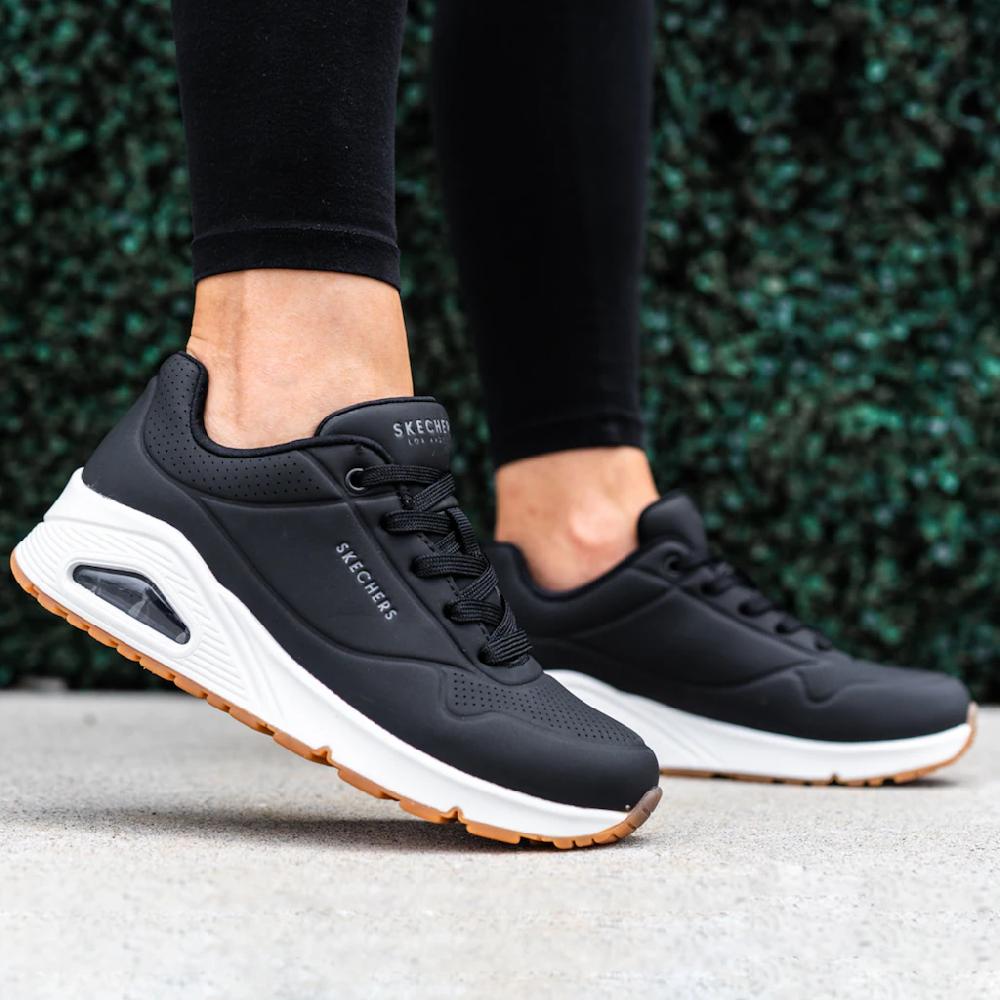Skechers Wedgesneaker »Uno - Stand on Air« Freizeitschuh Halbschuh Schnürschuh mit feiner Perforation kaufen Top Angebot