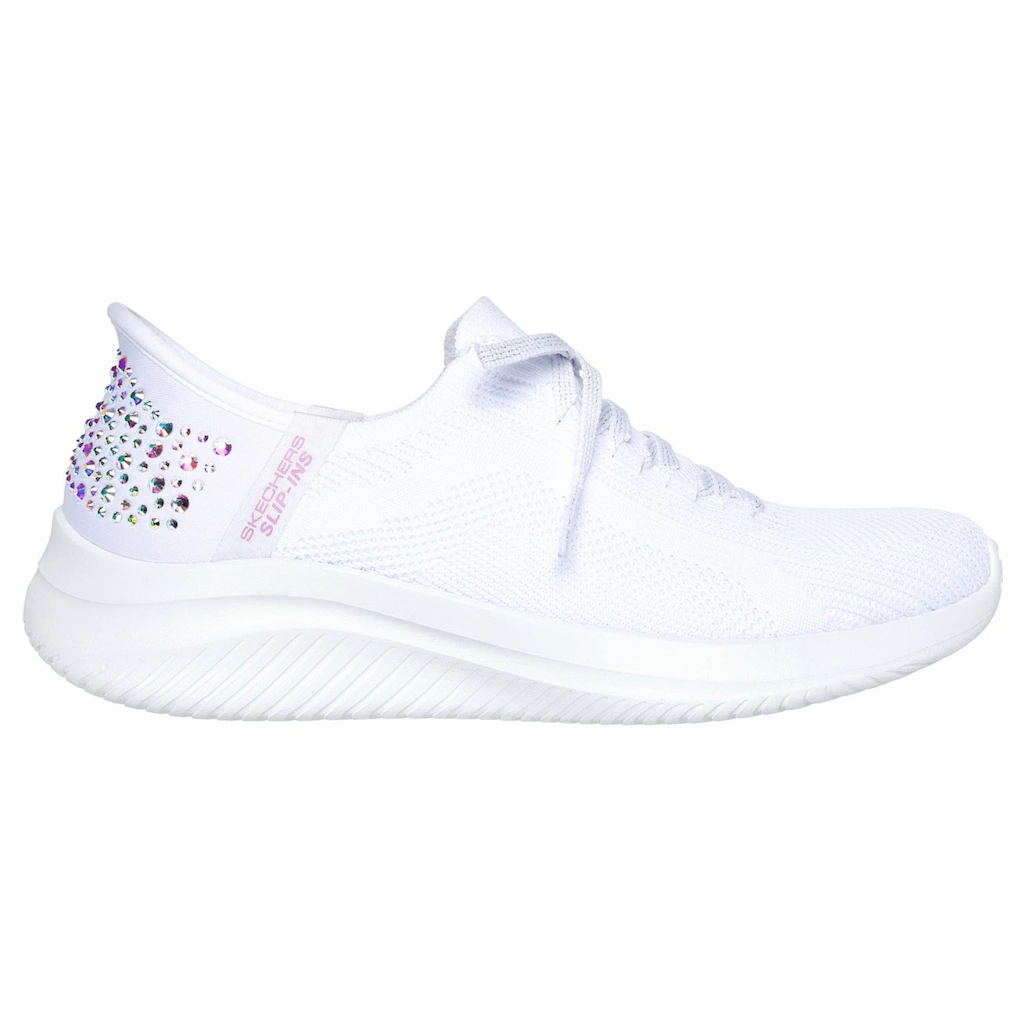 Skechers Slip-On Sneaker »ULTRA FLEX 3.0-SHINING GLITZ« Komfortschuh Slipper Sneaker mit coolen Glitzer-Nieten bestellen Wochenangebot