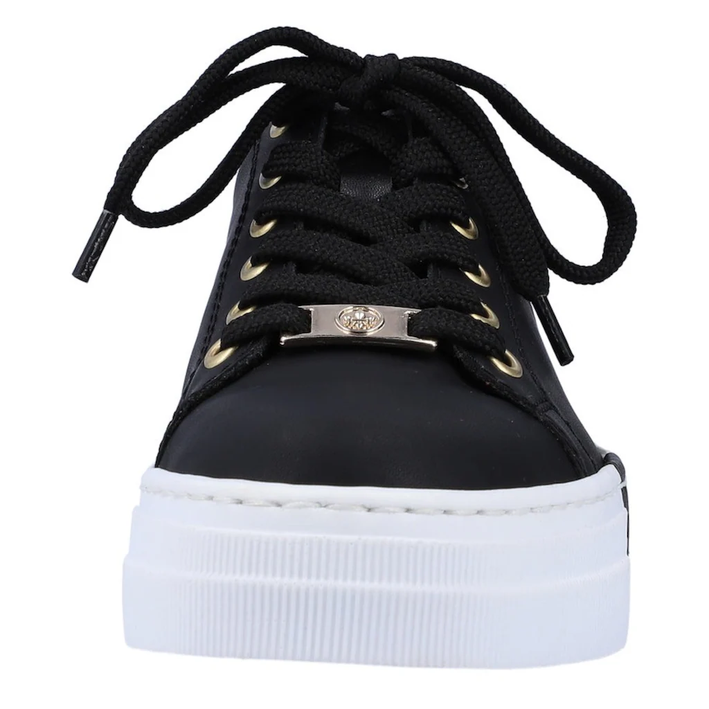 Rieker Plateausneaker mit Metallic-Fersenkappe Freizeitschuh Halbschuh Schnürschuh auf Rechnung online bestellen Nur für heute