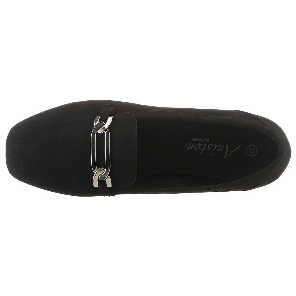 Aniston SHOES Loafer Slipper Schlupfschuh Flat Schmuckspange - NEUE KOLLEKTION Kostenloser Versand international