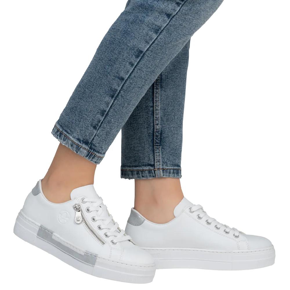 Rieker Plateausneaker mit Zierreißverschluss seitlich Freizeitschuh Halbschuh Schnürschuh online bestellen Verkauf
