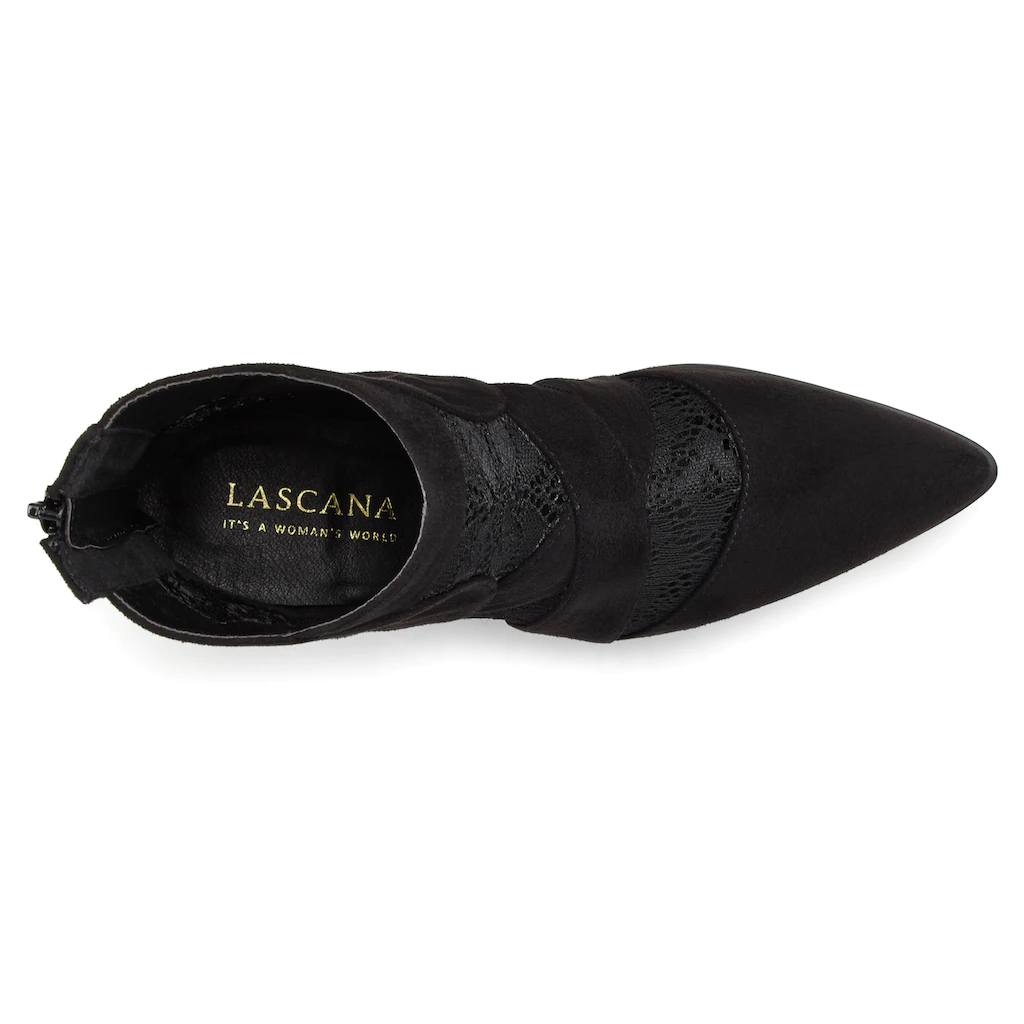 LASCANA Stiefelette mit Spitze & bequemen Blockabsatz Cowboy Boots Westernstiefel ▷ für Versandkostenfrei