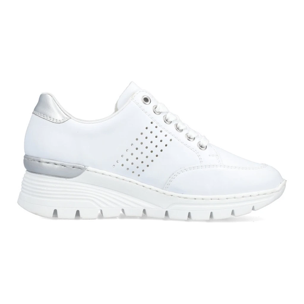 Rieker Wedgesneaker mit seitlichen Flechtdurchzügen Freizeitschuh Halbschuh Schnürschuh online bestellen Online Shopping