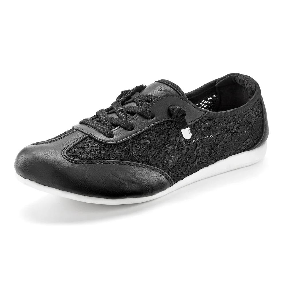 LASCANA Sneaker »Slip In Sneaker Freizeitschuh Halbschuh« mit modischen Spitzendetails VEGAN Weihnachtsangebot