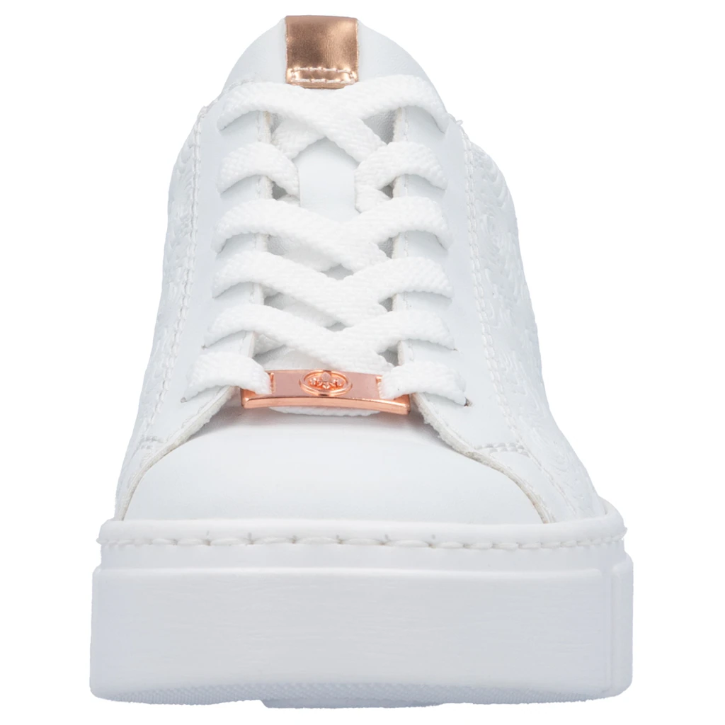 Rieker Plateausneaker mit metallicfarbenen Akzenten Freizeitschuh Halbschuh Schnürschuh Neueste Mode