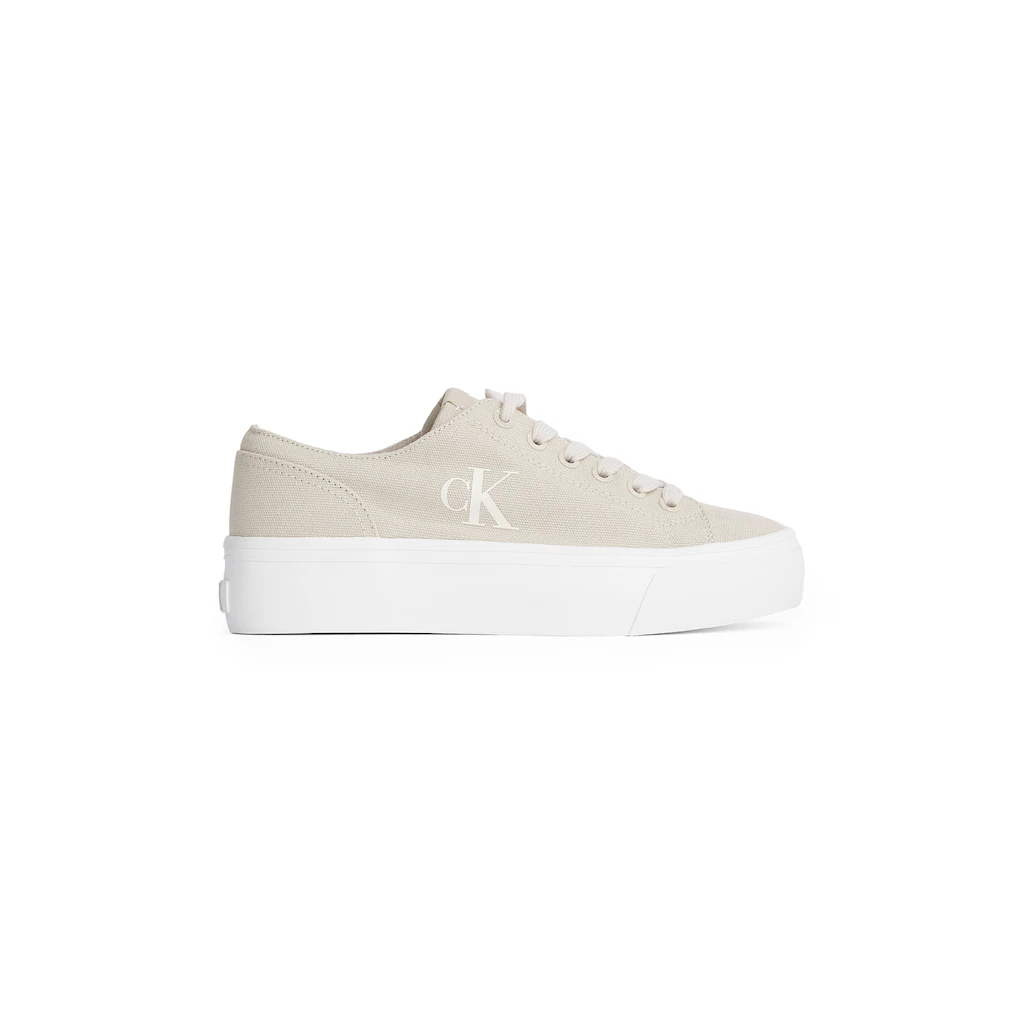 Calvin Klein Jeans Plateausneaker »VULC FLATFORM LOW CV MG« Schnürschuh Freizeitschuh Halbschuh mit seitlichem Logo bestellen VIP-Rabatte