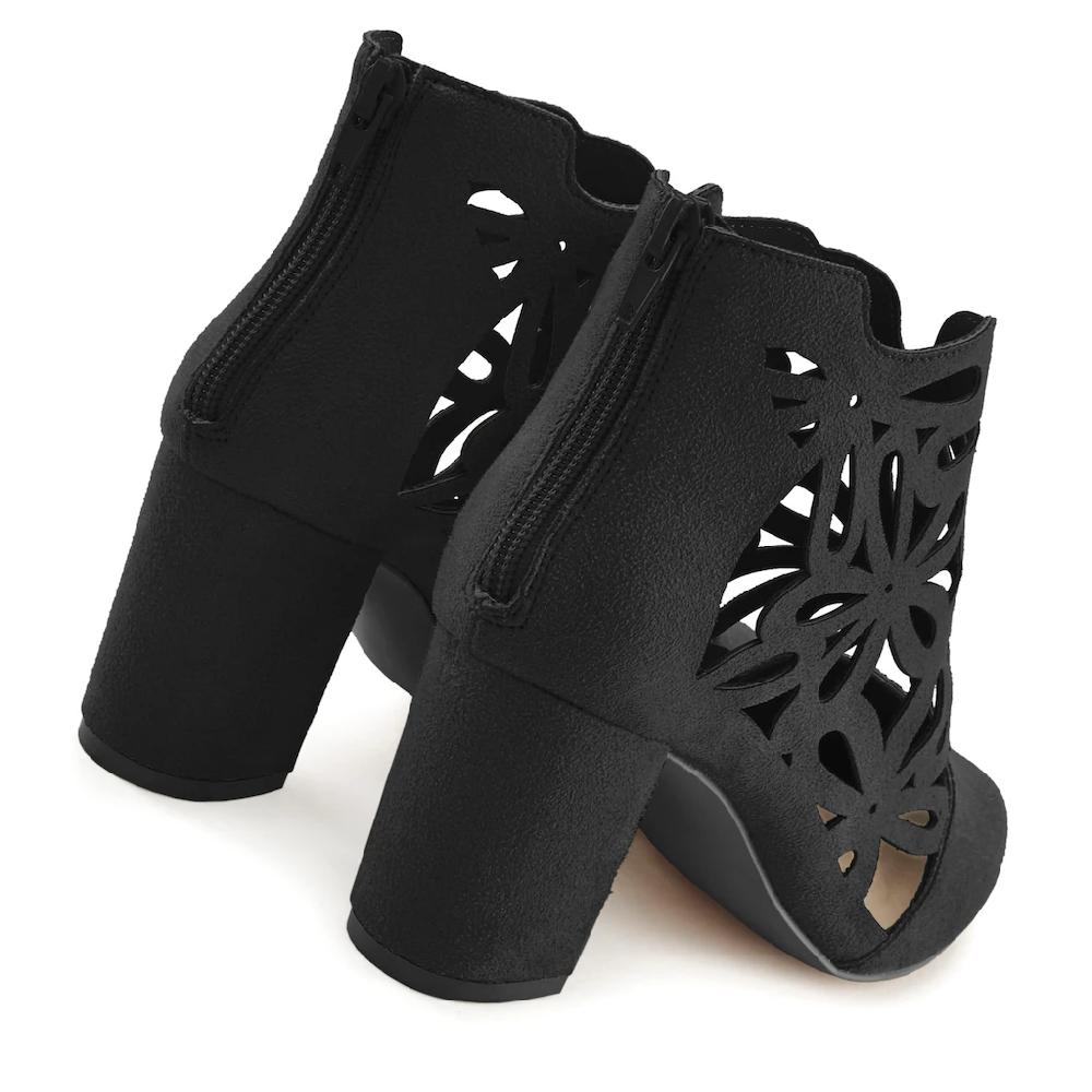 LASCANA High-Heel-Stiefelette mit femininer Spitze und Blockabsatz Ankle Boot Stiefel Letzter Tag