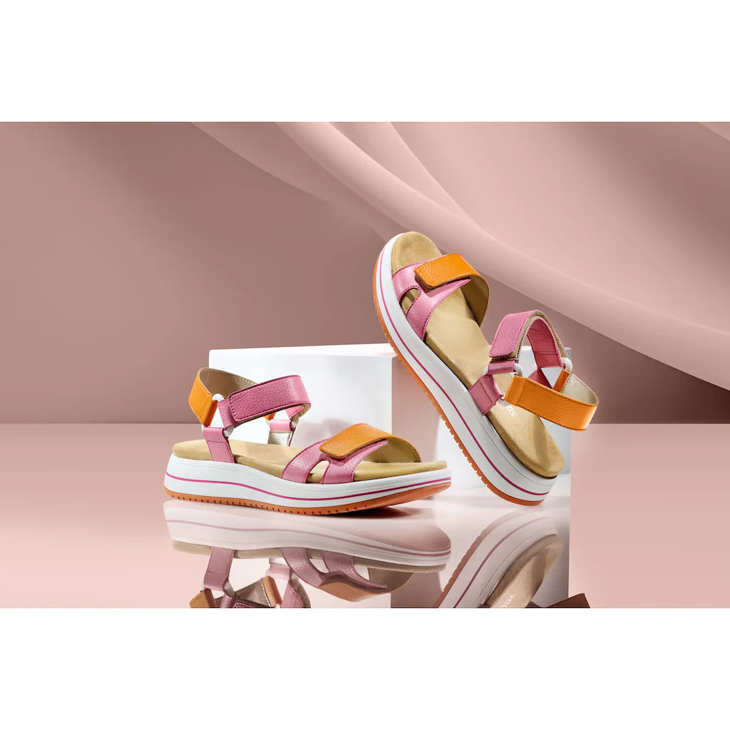 Remonte Riemchensandale »Elisabeth Hurley-Collection« Keilabsatz Klettschuh Sandalette mit Plateausohle bestellen Zeitbegrenzte Promotion