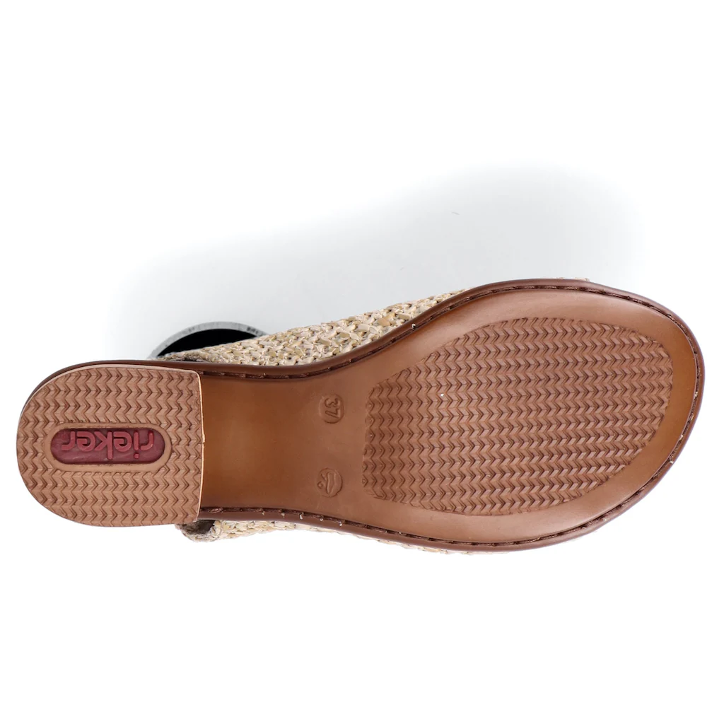 Rieker Sandalette Sommerschuh Sandalette Blockabsatz in modischer Flecht-Optik kaufen Discount Store für neue Produkte