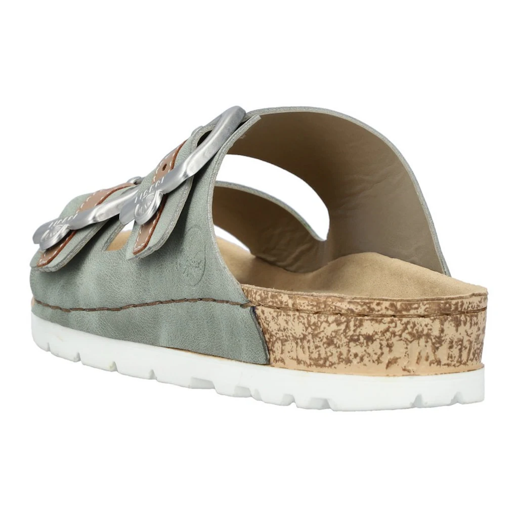 Rieker Pantolette Sommerschuh Schlappen mit verstellbaren Schnallen Riesige Rabatte