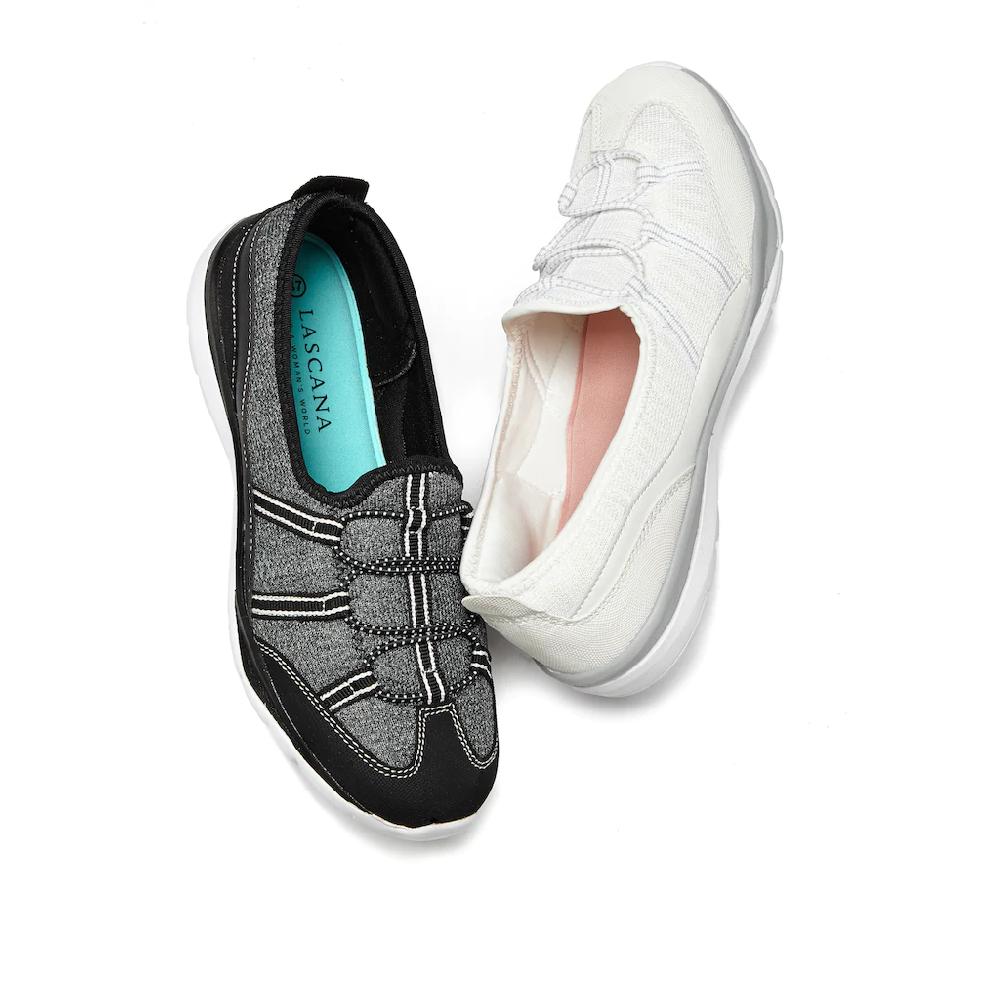 LASCANA Sneaker »Slip-On-Sneaker « im sportiven Look Halbschuh Freizeitschuh Slipper VEGAN ▷ für Tiefpreis
