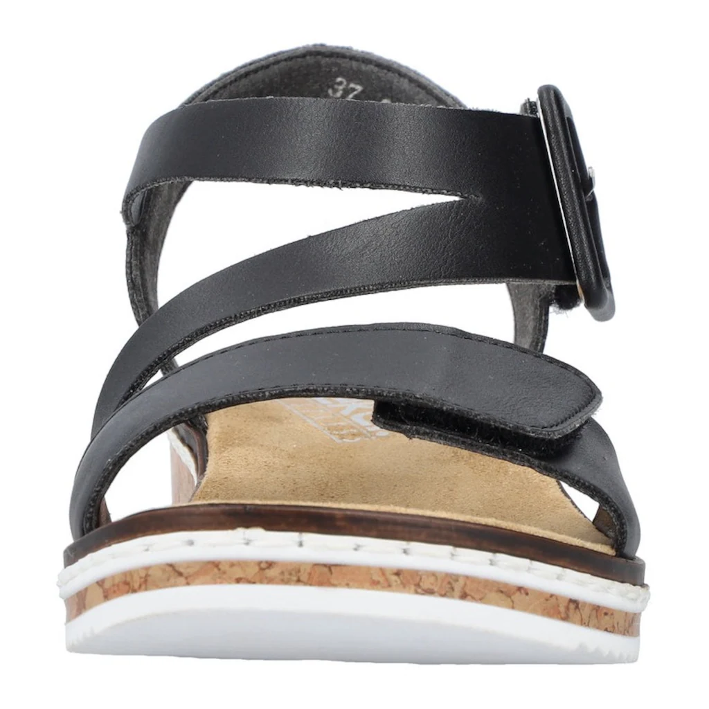 Rieker Riemchensandale Sommerschuh Sandalette Keilabsatz mit asymmetrischem Riemchen online bestellen JETZT KAUFEN