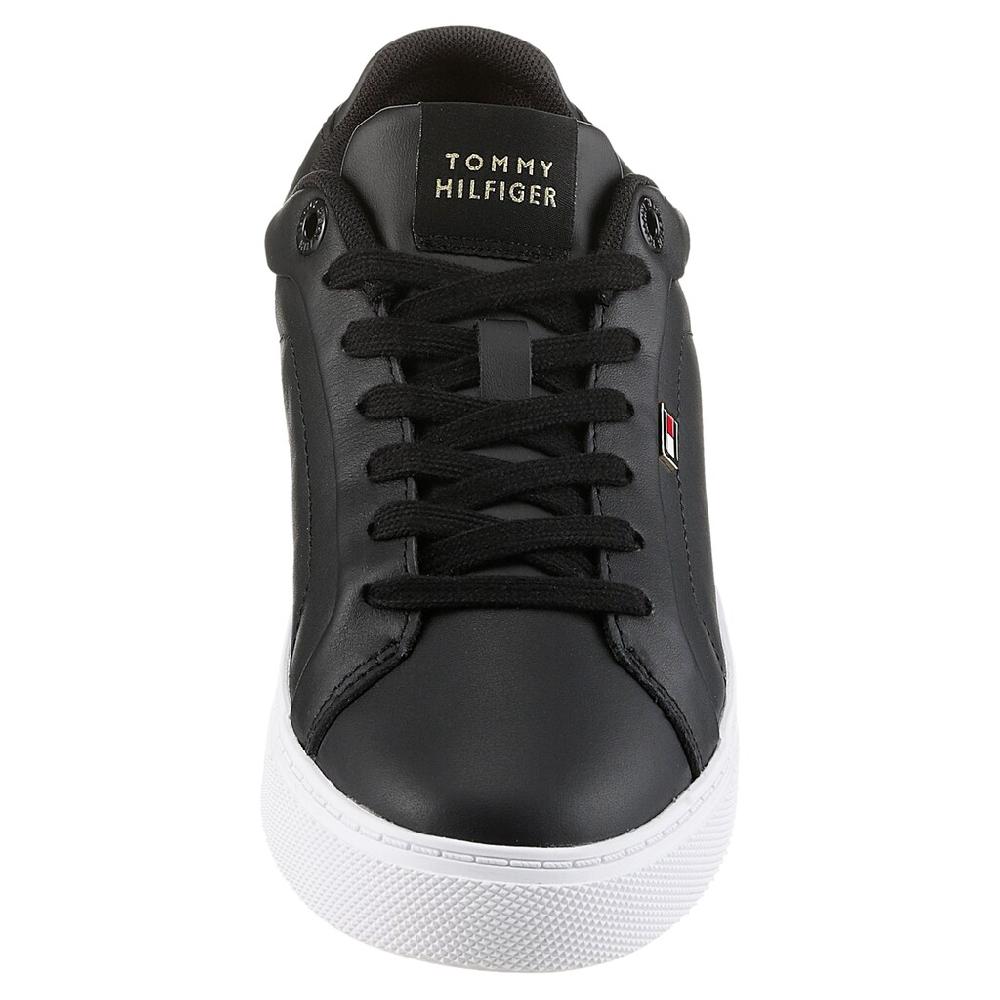 Tommy Hilfiger Plateausneaker »WOMENS ICON COURT SNEAKER FLAG« Freizeitschuh Schnürschuh Halbschuh mit gepolstertem Schaftrand ▷ für Neueste Stile