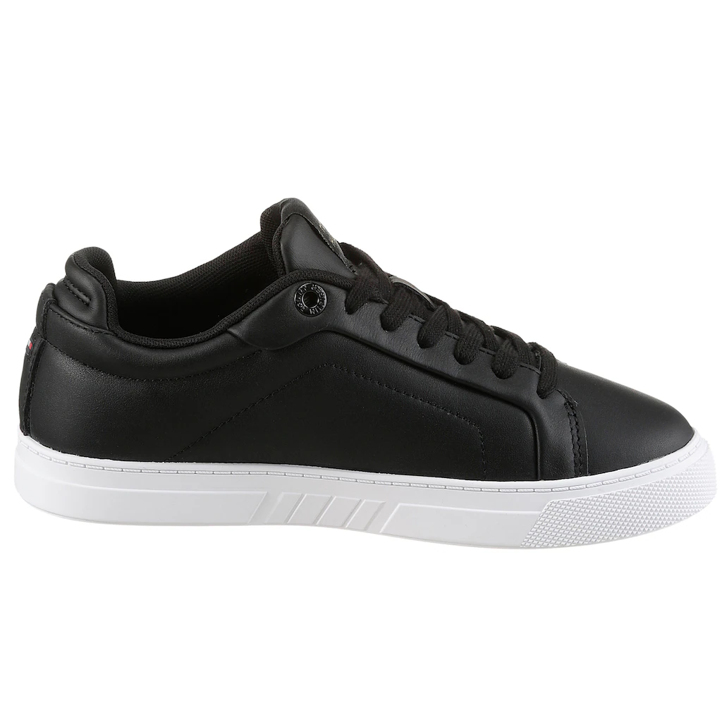 Tommy Hilfiger Plateausneaker »WOMENS ICON COURT SNEAKER FLAG« Freizeitschuh Schnürschuh Halbschuh mit gepolstertem Schaftrand ▷ für Neueste Stile