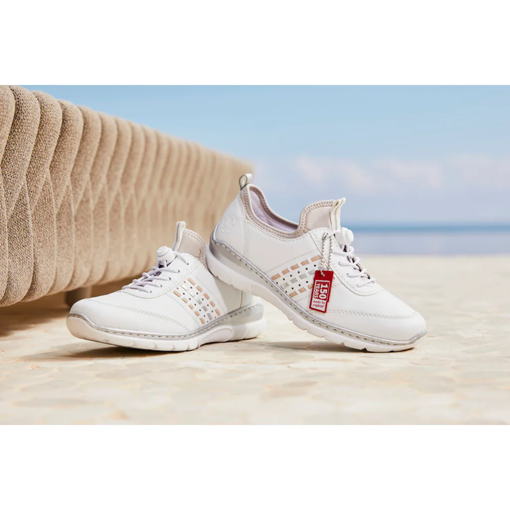 Rieker Slip-On Sneaker Slipper Schlupfschuh Freizeitschuh 150 Jahre RIEKER Jubiläumsartikel ▷ für Discount Store für neue Produkte