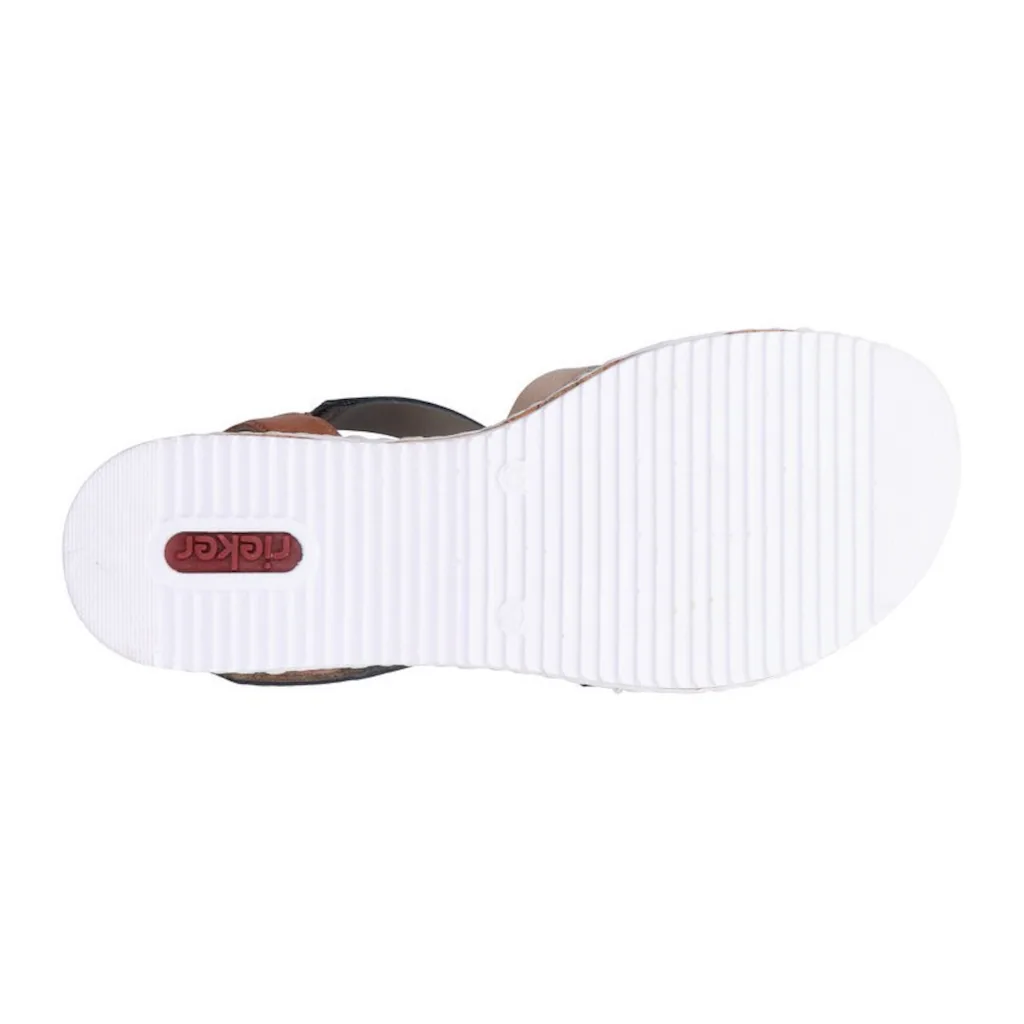 Rieker Riemchensandale Sommerschuh Sandalette Keilabsatz mit Klettriemchen kaufen Begrenzt auf 3 Tage