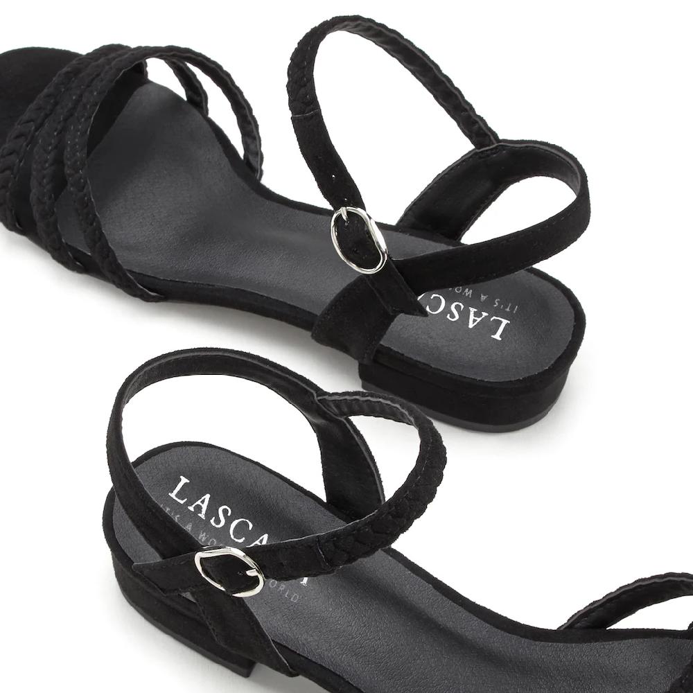 LASCANA Sandale Sandalette Sommerschuh mit geflochtenen Riemchen VEGAN kaufen Saisonschlussverkauf