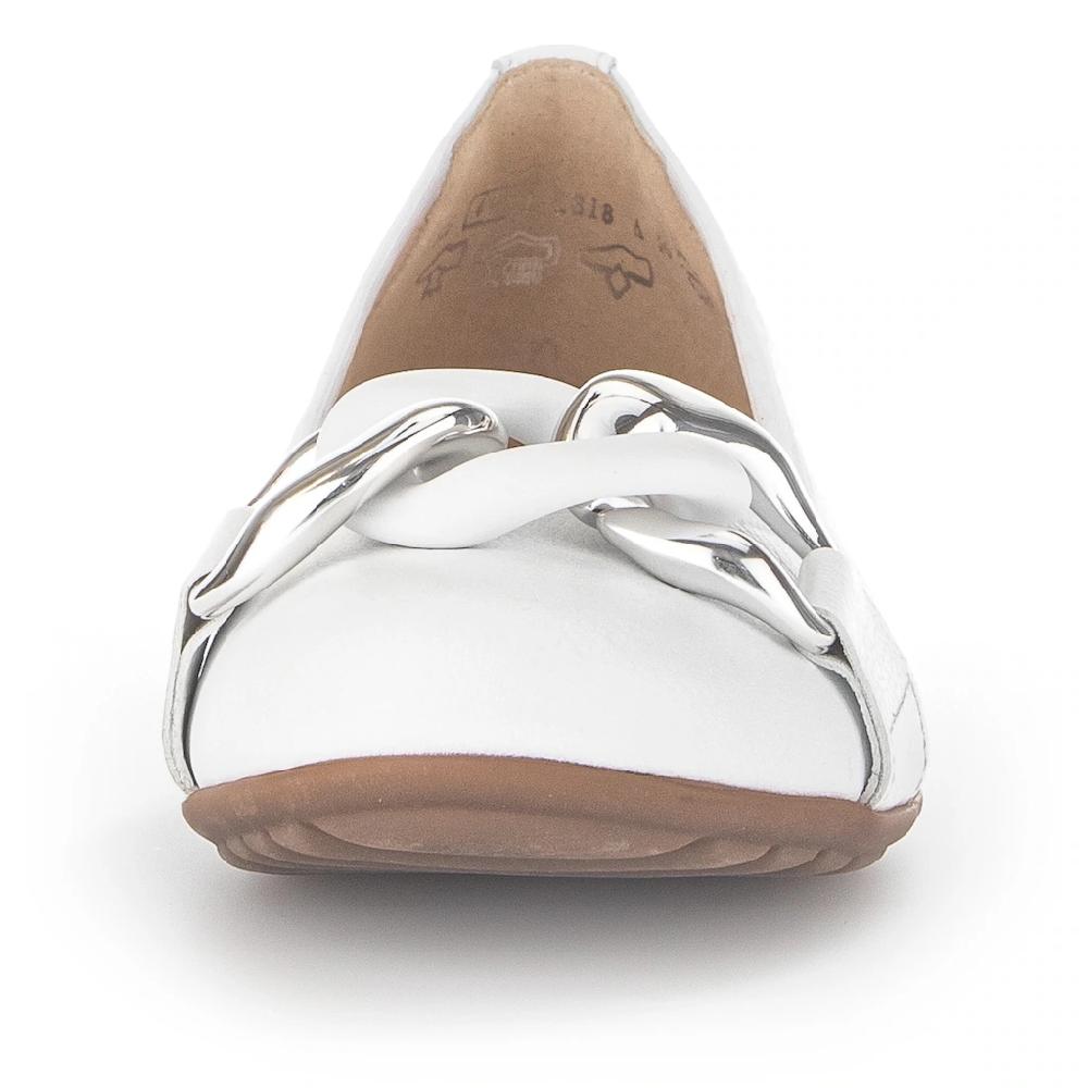 Gabor Ballerina »FLORENZ« Hochzeitsschuh Flache Schuhe Slipper mit eleganter Zierkette bestellen Black Friday