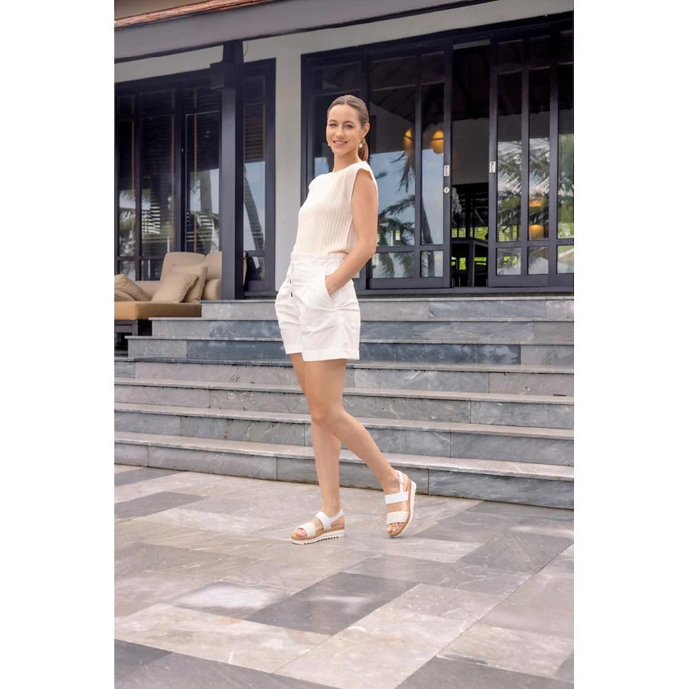 Remonte Keilsandalette »ELLE-Collection« Sommerschuh Sandale Keilabsatz mit Flechtbandage im Metalliclook online bestellen Zeitlich begrenztes Angebot