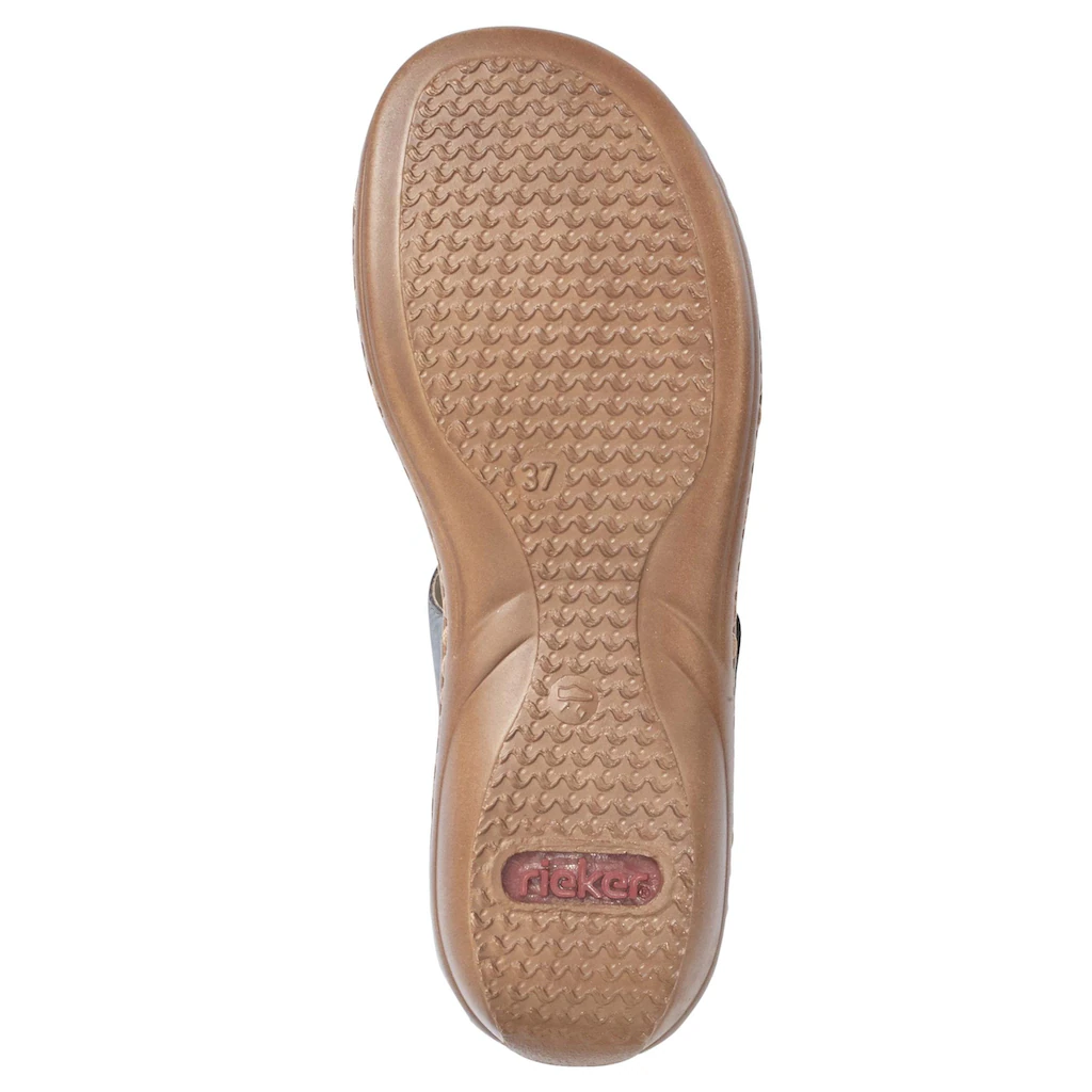 Rieker Pantolette Keilabsatz Sommerschuh Schlappen mit Schmuckring kaufen Saisonale Angebote