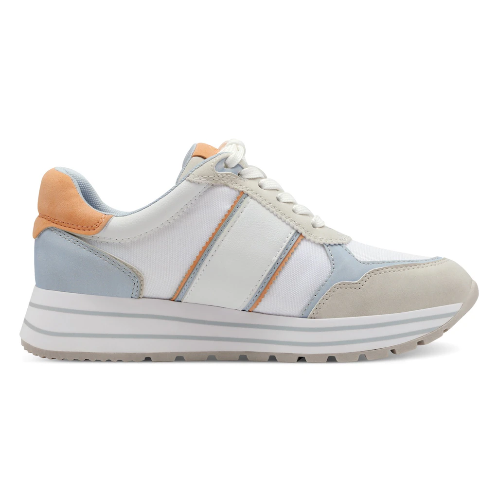 Tamaris Plateausneaker Freizeitschuh Halbschuh Schnürschuh mit farbigen Besätzen online bestellen Kostenlose Rückgabe