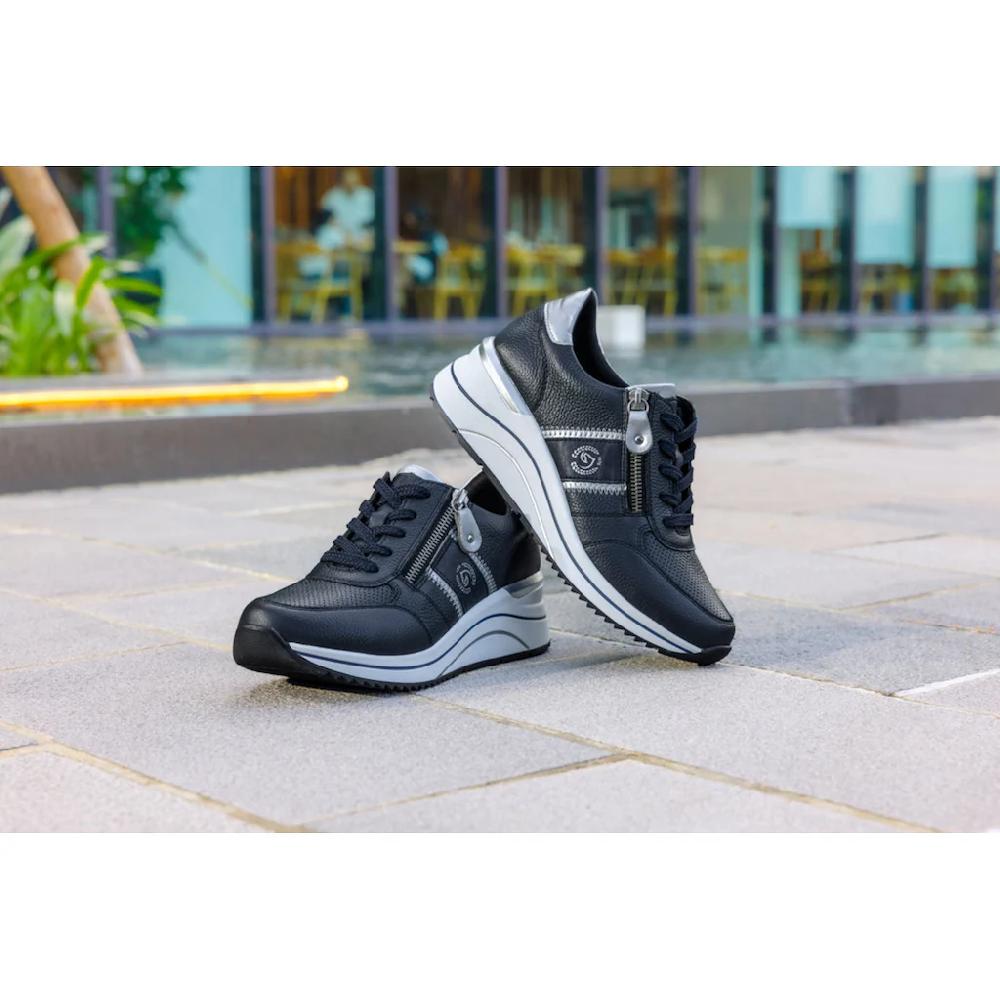 Remonte Keilsneaker Freizeitschuh Halbschuh Schnürschuh mit Metallic-Kontrastbesätzen kaufen JETZT KAUFEN