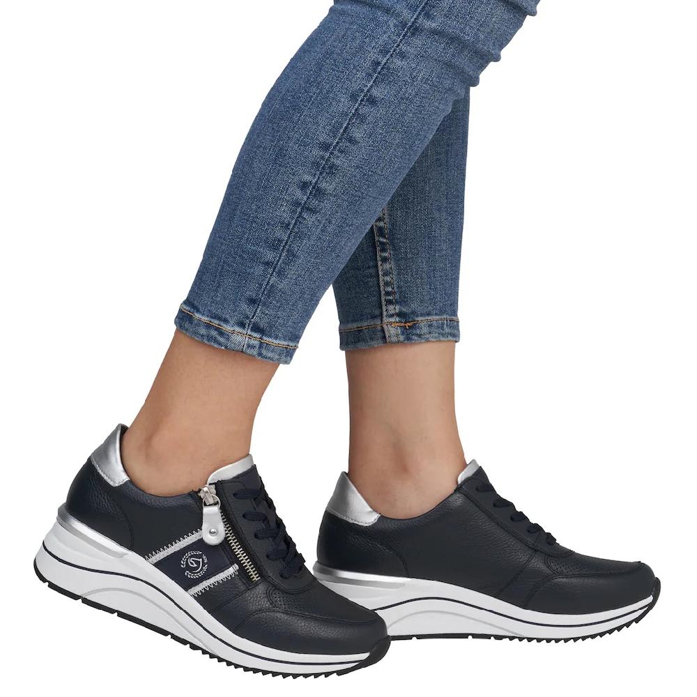 Remonte Keilsneaker Freizeitschuh Halbschuh Schnürschuh mit Metallic-Kontrastbesätzen kaufen JETZT KAUFEN