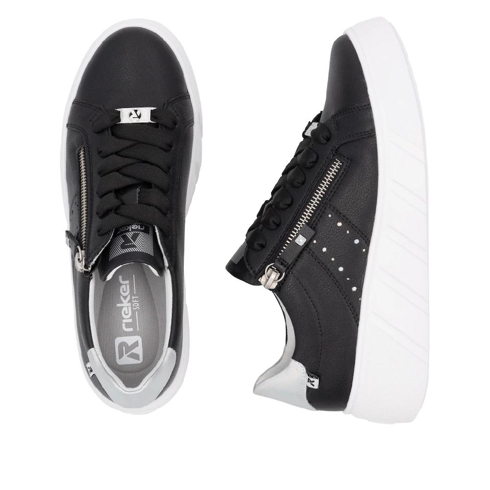RIEKER Sport Plateausneaker Freizeitschuh Halbschuh Schnürschuh mit seitlicher Perforation kaufen Nur noch ein Tag übrig