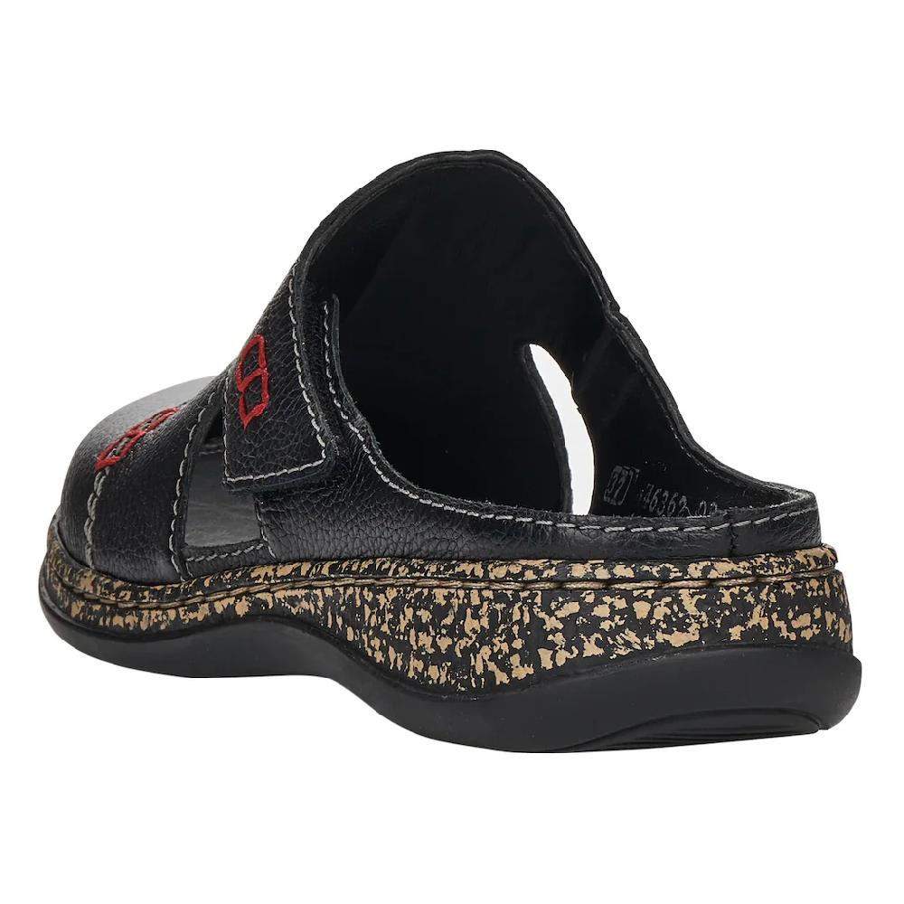 (Rieker Clog Hausschuh Sommerschuh Schlupfschuh mit praktischem Klettverschluss Kostenloser Versand international