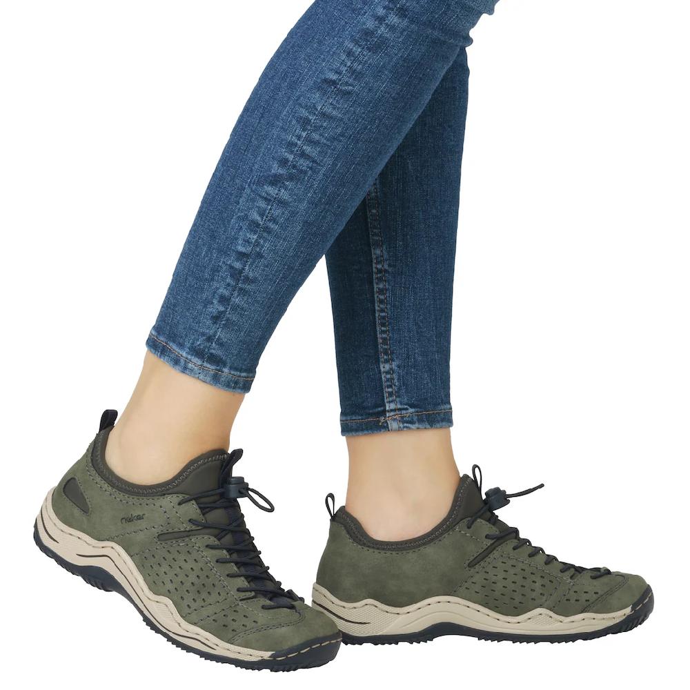 Rieker Slip-On Sneaker Schlupfschuh Freizeitsneaker Halbschuh mit markanter Laufsohle ▷ für Neueste Mode