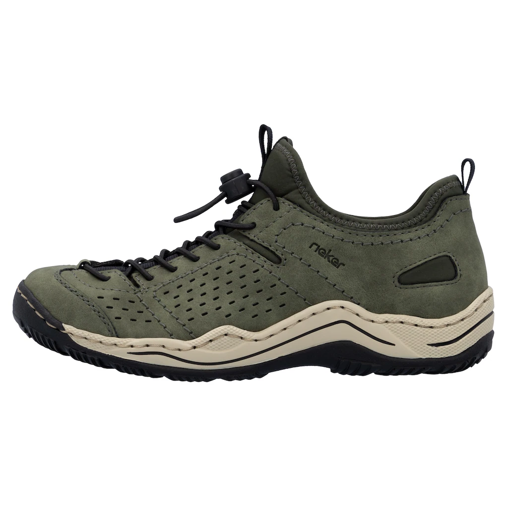 Rieker Slip-On Sneaker Schlupfschuh Freizeitsneaker Halbschuh mit markanter Laufsohle ▷ für Neueste Mode