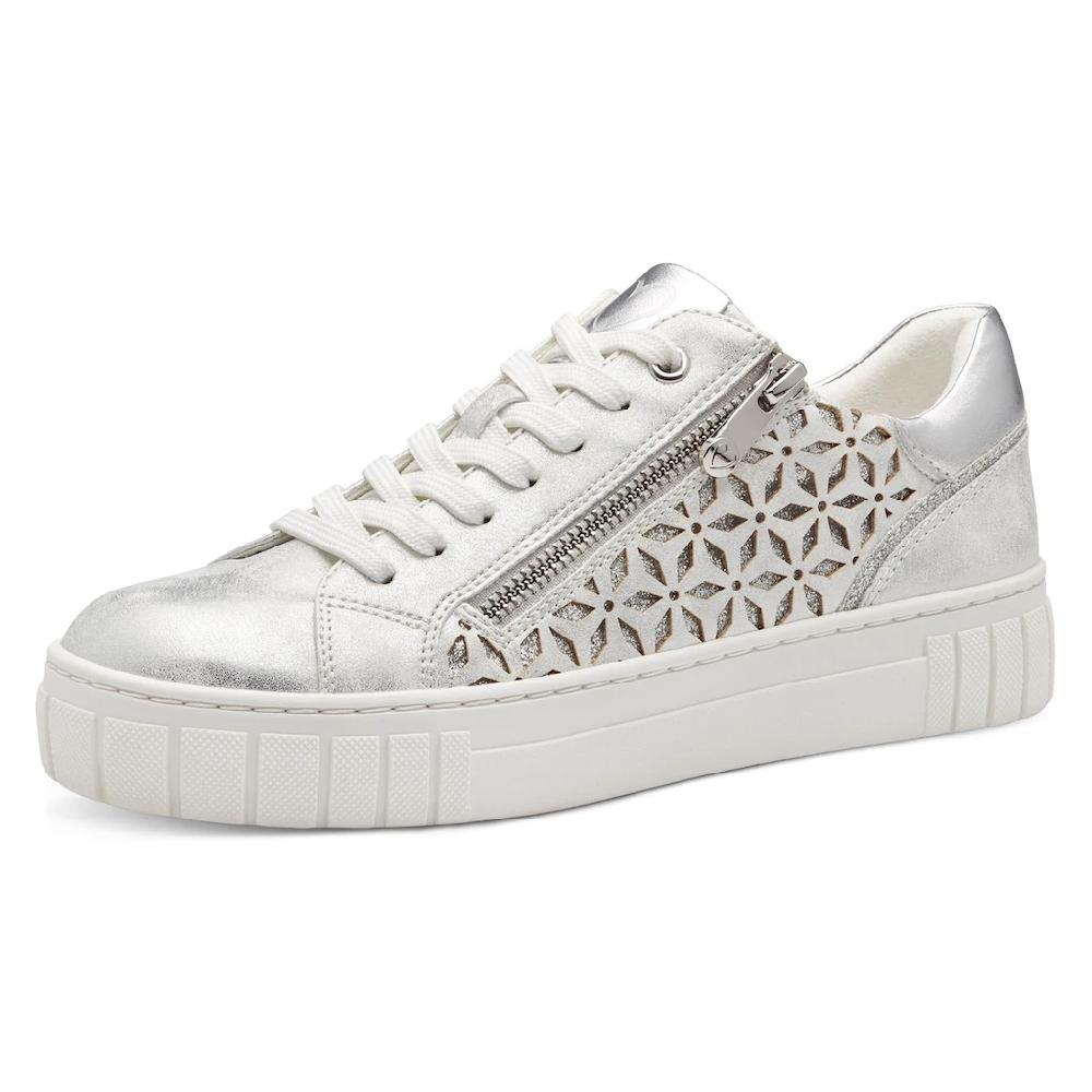 MARCO TOZZI Plateausneaker Freizeitschuh Halbschuh Schnürschuh mit unterlegtem Lochmuster bestellen Zeitlich begrenztes Angebot