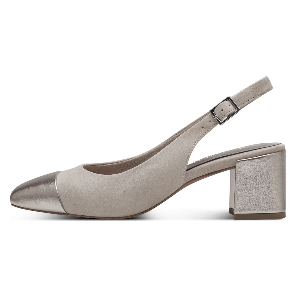 MARCO TOZZI Slingpumps Abendschuh Sommerschuh Blockabsatz in modischer Karreeform online kaufen Große Rabatte