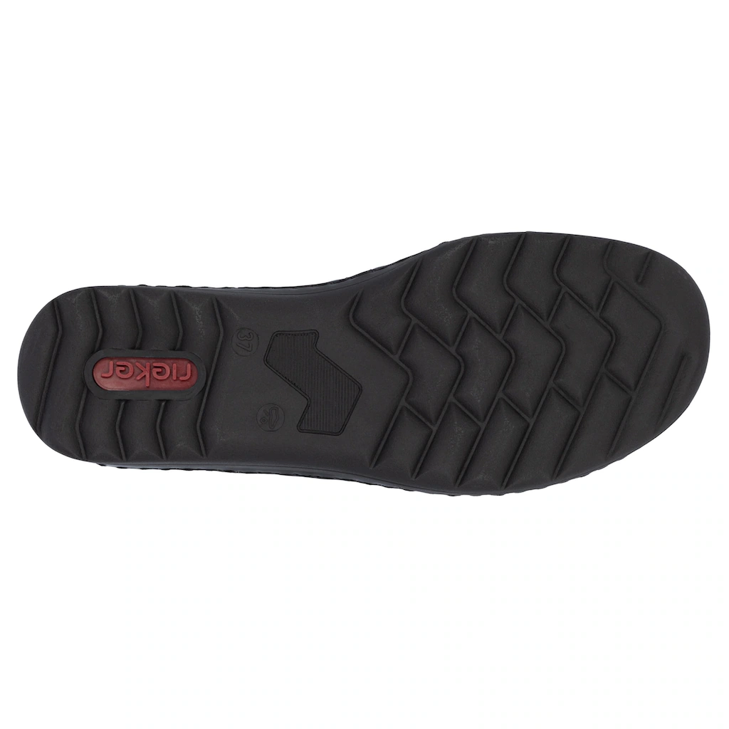 Rieker Slipper Schlupfschuh Halbschuh Slip on mit Stretcheinsatz und Ziersteppung kaufen Bestseller