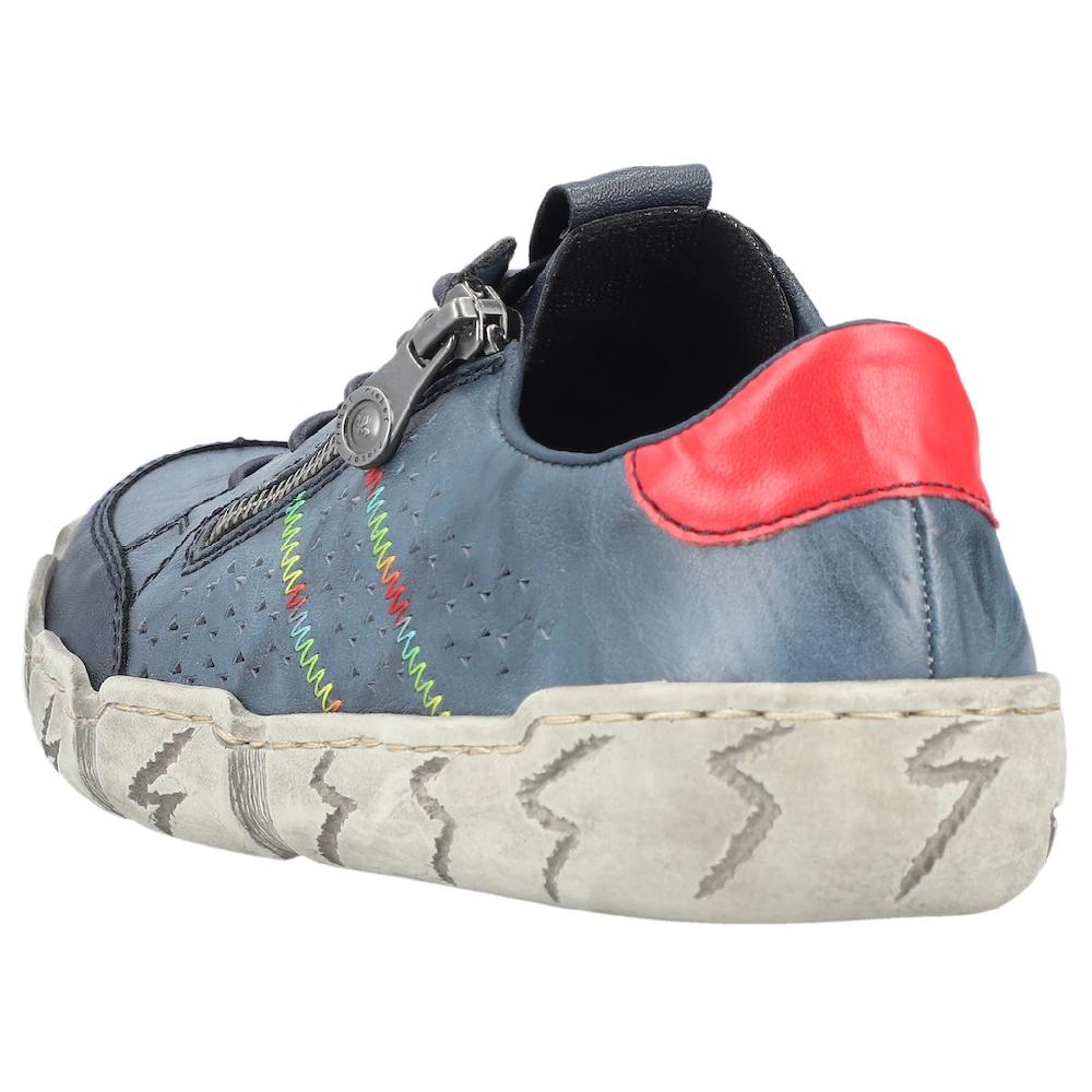 Rieker Sneaker Freizeitschuh Halbschuh Schlupfschuh mit bunter Ziernaht kaufen Tiefpreis