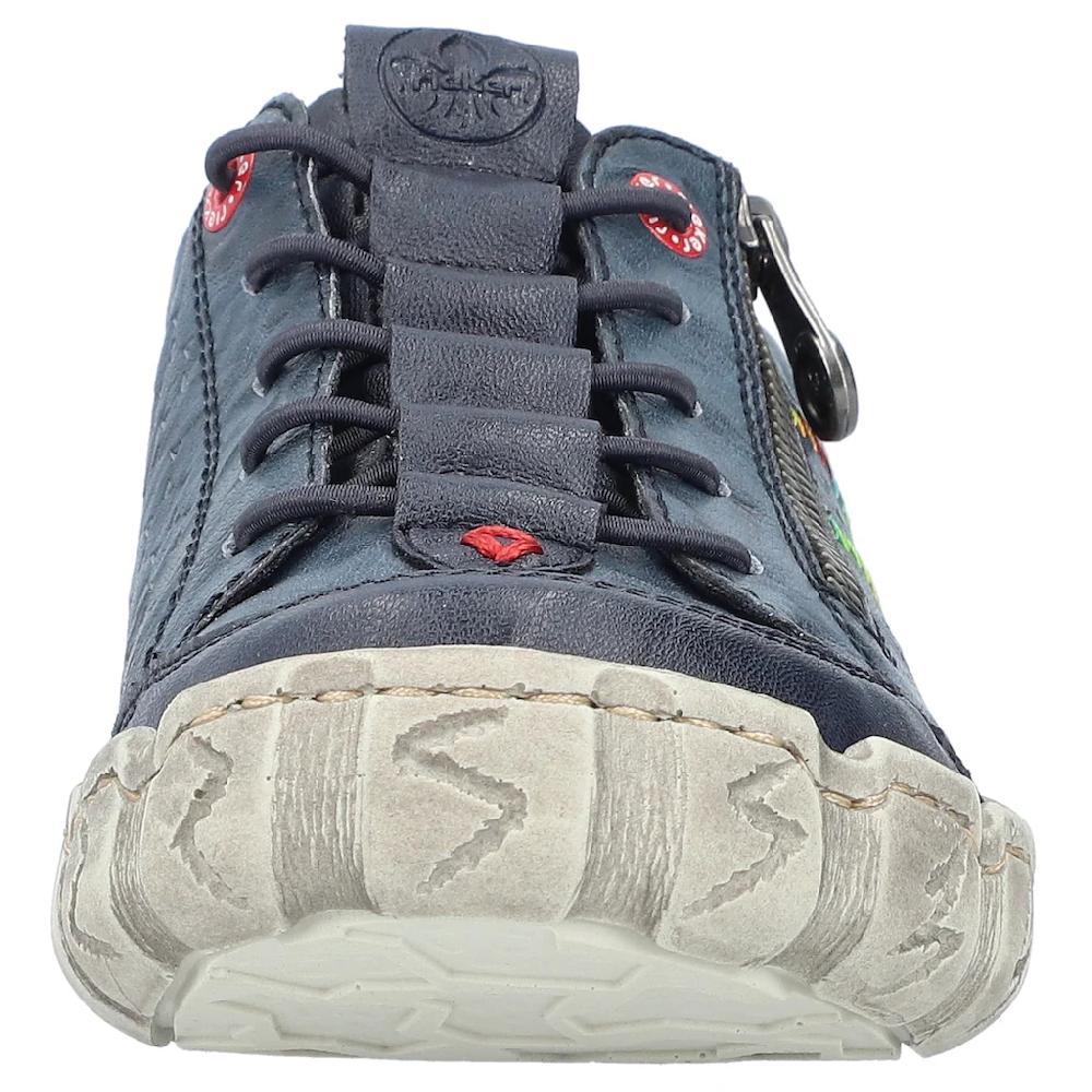 Rieker Sneaker Freizeitschuh Halbschuh Schlupfschuh mit bunter Ziernaht kaufen Tiefpreis
